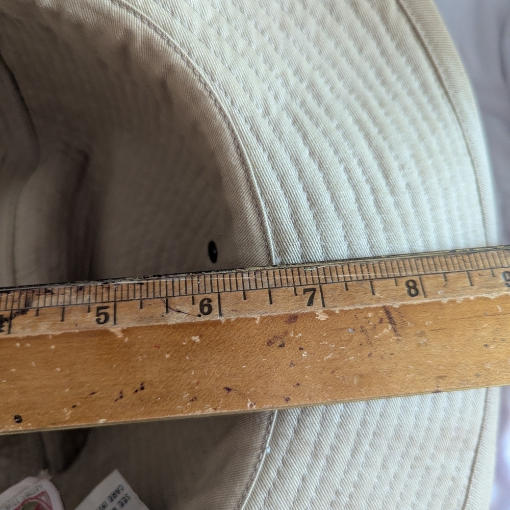 California Sun Valley Banana Republic Tan Wide Brim Sun Hat Snap Tie Safari - Picture 12 of 15